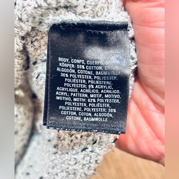 Anthropologie Knitted & Knotted Moto Zip Ribbon Cardigan Sweater Small - Picture 9 of 9